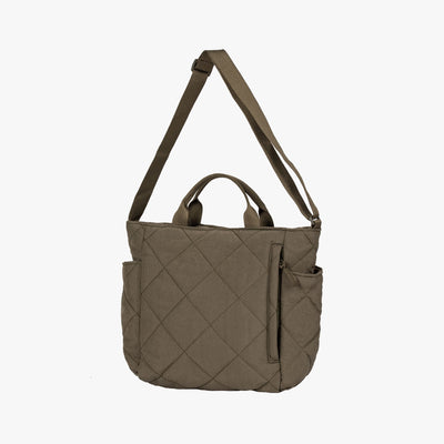 Olives Kapitone Puffer Tote Pamuk Çanta