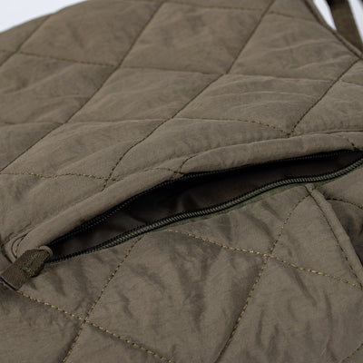 Olives Kapitone Puffer Tote Pamuk Çanta
