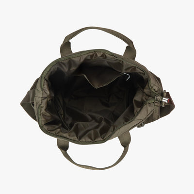 Olives Kapitone Puffer Tote Pamuk Çanta