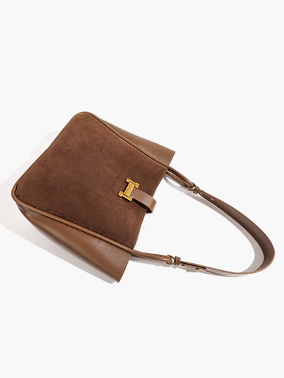 Metal Detaylı Panel Tote Çanta