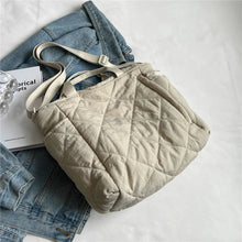 Olives Kapitone Puffer Tote Pamuk Çanta
